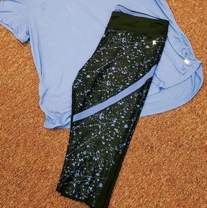 Periwinkle Splatter Painted Capris